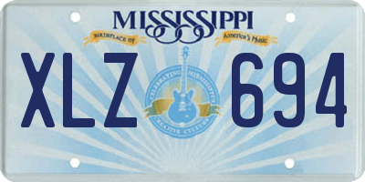 MS license plate XLZ694