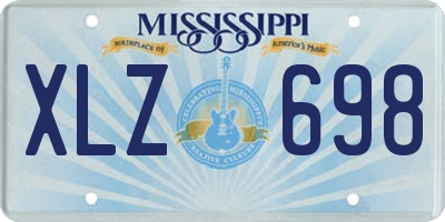 MS license plate XLZ698