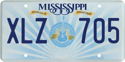 MS license plate XLZ705