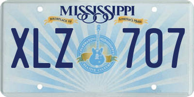 MS license plate XLZ707