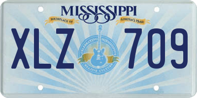 MS license plate XLZ709