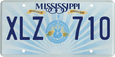 MS license plate XLZ710
