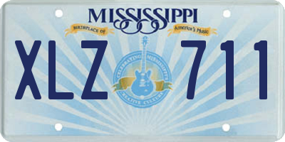 MS license plate XLZ711