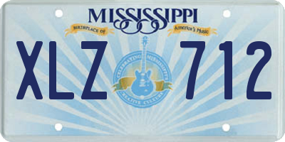 MS license plate XLZ712