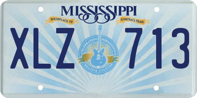 MS license plate XLZ713