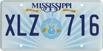 MS license plate XLZ716