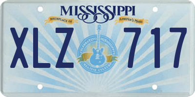 MS license plate XLZ717