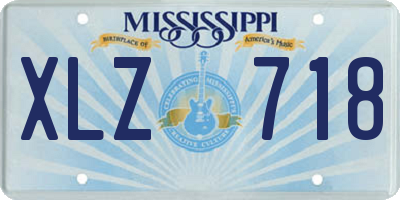 MS license plate XLZ718