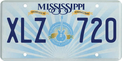 MS license plate XLZ720