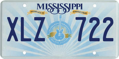 MS license plate XLZ722