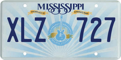 MS license plate XLZ727