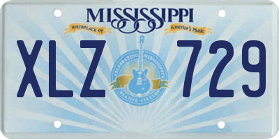 MS license plate XLZ729