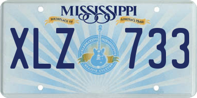 MS license plate XLZ733