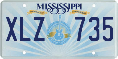 MS license plate XLZ735
