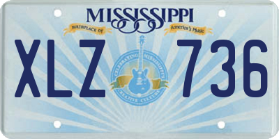 MS license plate XLZ736