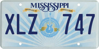 MS license plate XLZ747