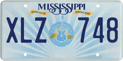 MS license plate XLZ748