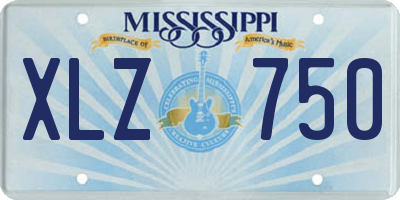 MS license plate XLZ750