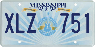 MS license plate XLZ751