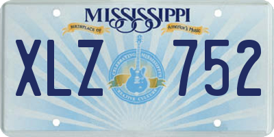 MS license plate XLZ752
