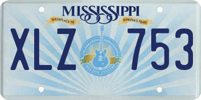 MS license plate XLZ753