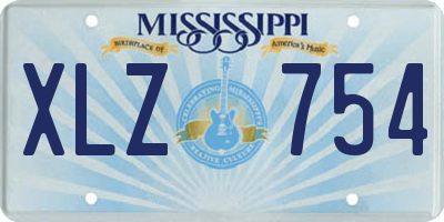 MS license plate XLZ754