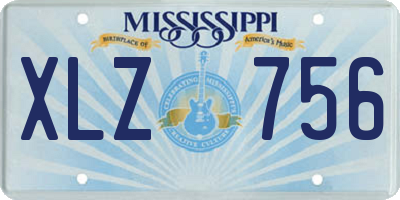 MS license plate XLZ756