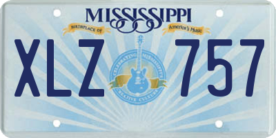 MS license plate XLZ757