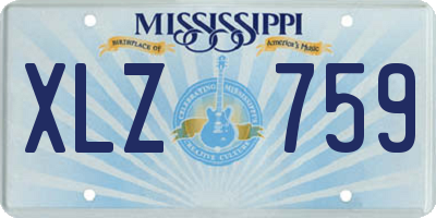 MS license plate XLZ759