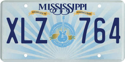MS license plate XLZ764