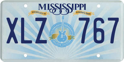 MS license plate XLZ767