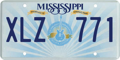 MS license plate XLZ771