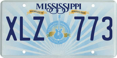 MS license plate XLZ773