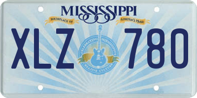 MS license plate XLZ780