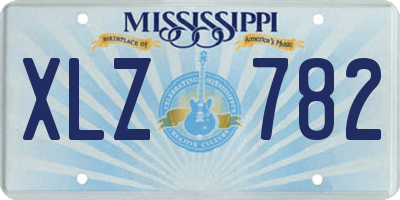 MS license plate XLZ782