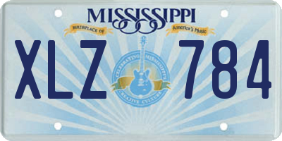 MS license plate XLZ784
