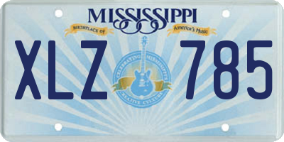 MS license plate XLZ785