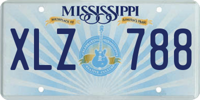 MS license plate XLZ788