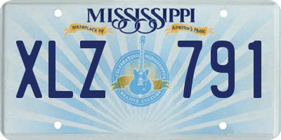 MS license plate XLZ791
