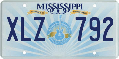 MS license plate XLZ792