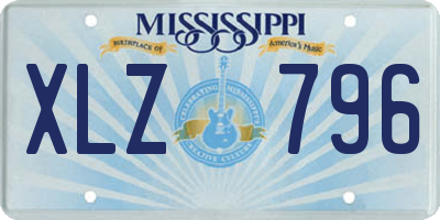 MS license plate XLZ796