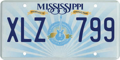 MS license plate XLZ799