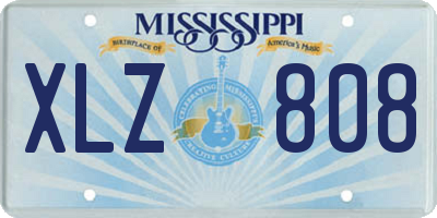 MS license plate XLZ808