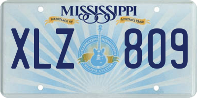MS license plate XLZ809
