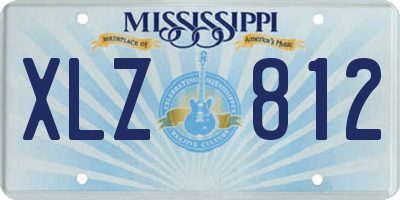 MS license plate XLZ812