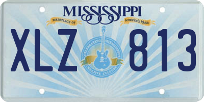 MS license plate XLZ813