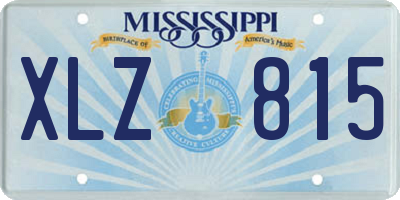 MS license plate XLZ815
