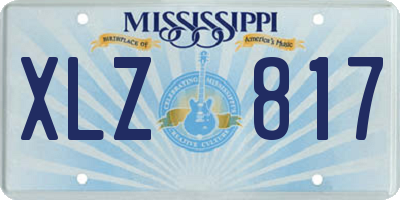 MS license plate XLZ817