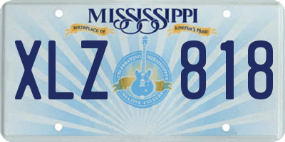 MS license plate XLZ818