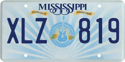 MS license plate XLZ819
